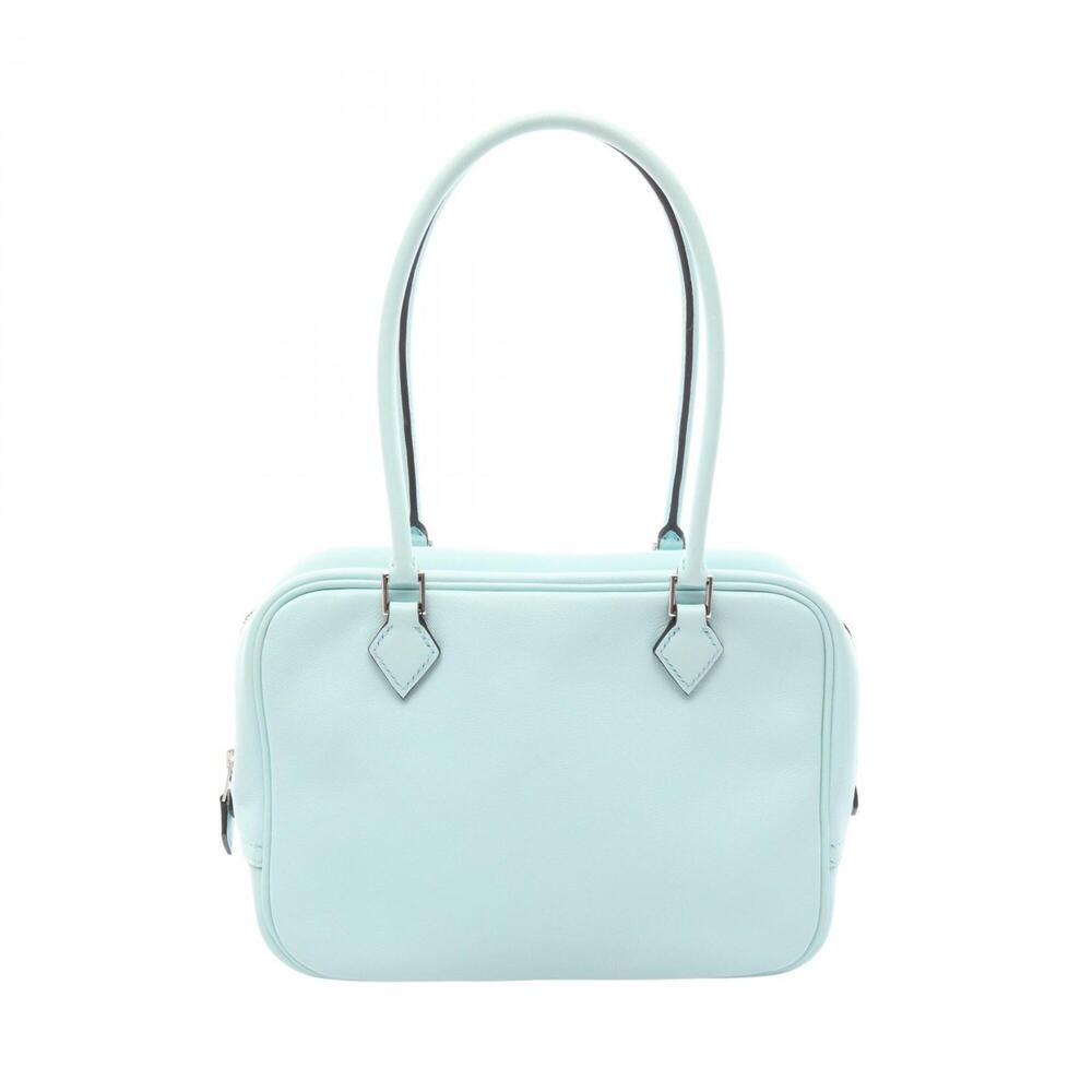 Hermes Plume II Mini Handbag, Leather, Veau Swift, Women's, Blue